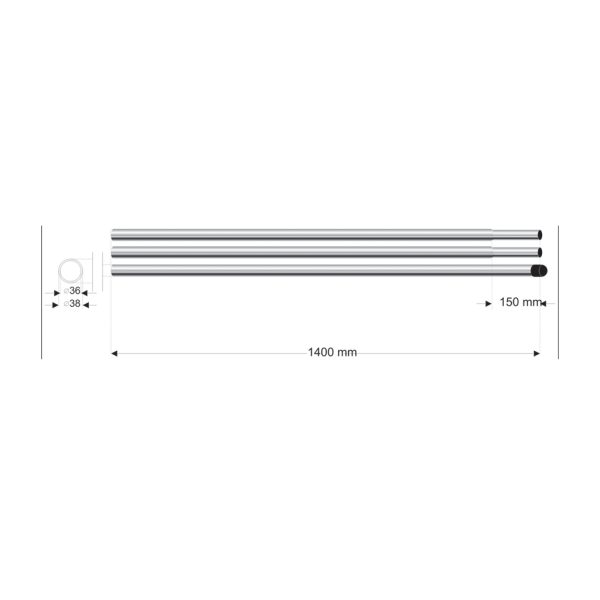 GALVANIZED POLE WITH SEALING CAP IG-P - Image 2