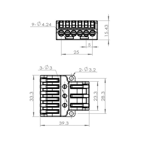 Κλέμμα Αντάπτορ Με Μοχλό 3 σε 6 0.2-4mm2Μονόκλωνα & 0.2-2.5 mm2Πολύκλωνα 32Α 250V d33.3l39.3mm - Image 2