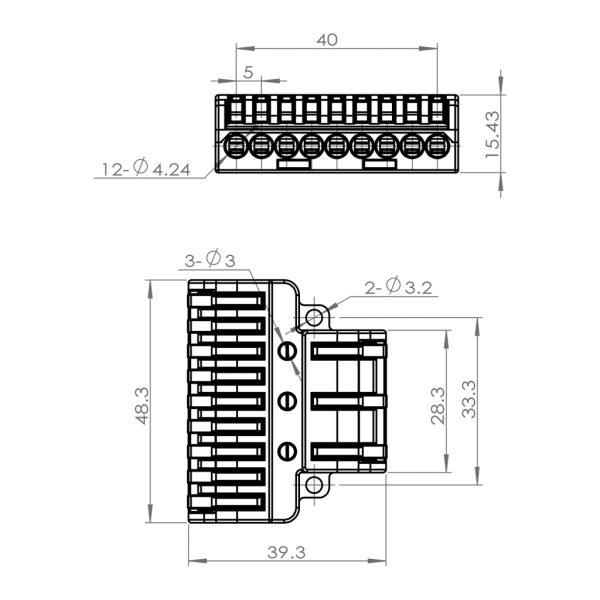 Κλέμμα Αντάπτορ Με Μοχλό 3 σε 9 0.2-4mm2Μονόκλωνα & 0.2-2.5 mm2Πολύκλωνα 32Α 250V d48.3l39.3mm - Image 2