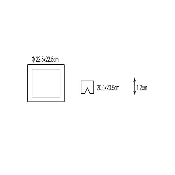 Χωνευτό φωτιστικό Led Band τετράγωνο 18W 3000Κ @@ - Image 2
