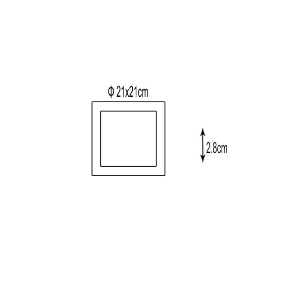 Τετράγωνο Φωτιστικό οροφής Led Band 18W 3CCT change 3000-4000-6000Κ d22h3.2cm Λευκό - Image 2