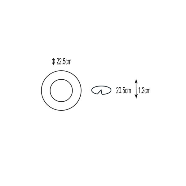 Χωνευτό φωτιστικό Led Band στρογγυλό 18W 3CCT Change 3000-4000-6000Κ d22cm - Image 2