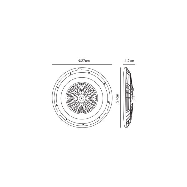 Καμπάνα Led Band Ufo 100W 3CCT 3000-4000-6000K 90° IP65 Μαύρη 3 Έτη Εγγύηση 110-265VAC d27h4.2cm - Image 3