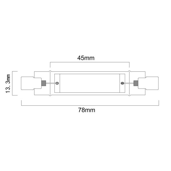 Λαμπτήρας Band Led R7S 4.5W COB 3000K h78xd13.3mm 230V Γυάλι - Image 2