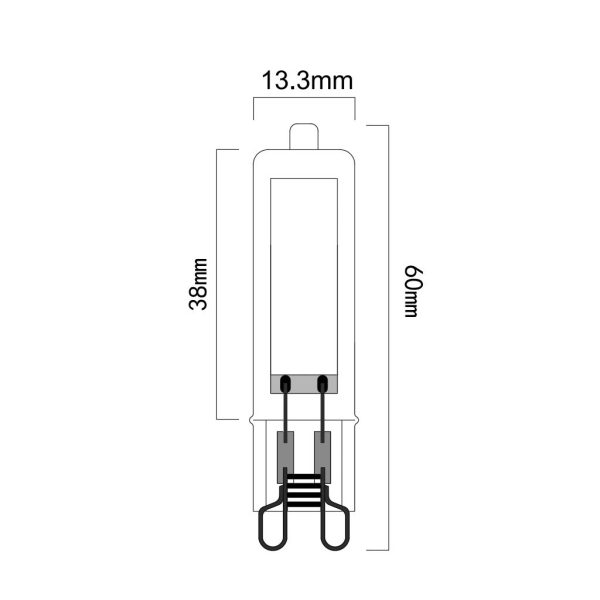 Led Bulb Band Led G9 4W 2700K COB 360° d1.3h46cm 230V Glass - Image 2