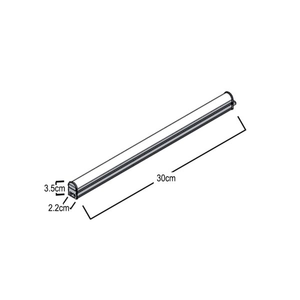 FITTING Τ5 LED 5W 3000K WITH FEEDER 18cm - Image 3