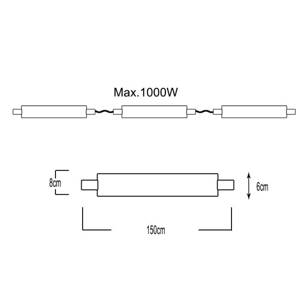 Φωτιστικό Led Triproof Λευκό 70W 4000K 150cm IP65 Διπλός Στυπιοθλίπτης IK08,Inox Clips@ - Image 3