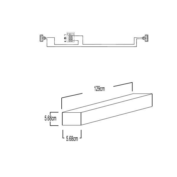 Waterproof Fitting With Reflecor 1Χ120cm T8 LED IP65 (One Side Connection)ABS base+PC cover,1xPG9 gland,3-holes terminal,with metal plate - Image 2