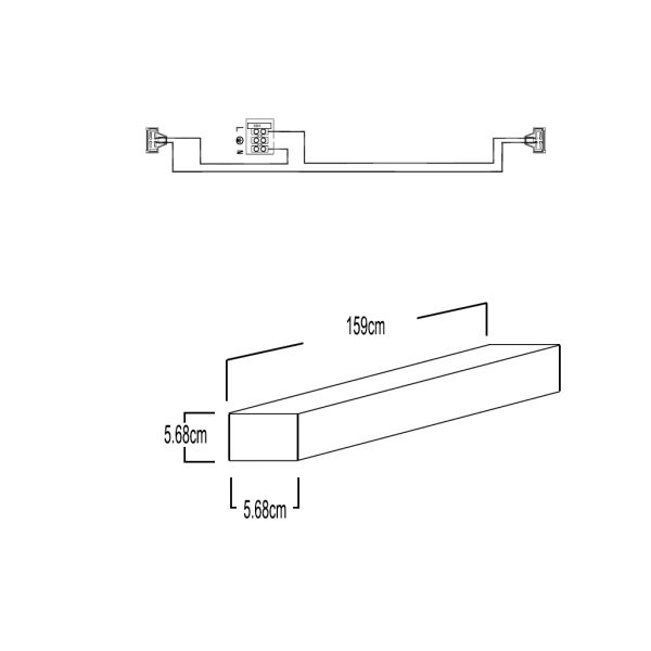Στεγανό Φωτιστικό 1x150cm T8 LED IP65,ABS base+PC,1xPG9,230V@ - Image 2