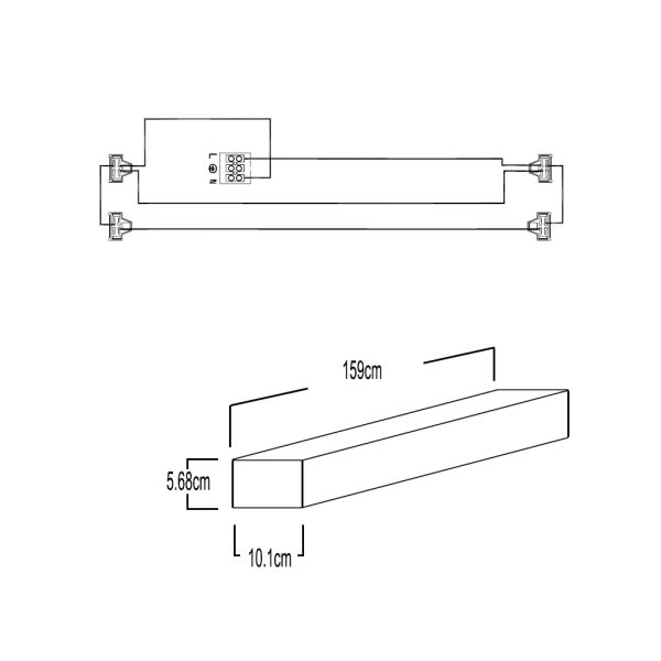 Στεγανό Φωτιστικό 2x150cm T8 LED 1 Άκρου με Ανακλαστήρα IP65,ABS base+PC,1xPG9,230V - Image 2