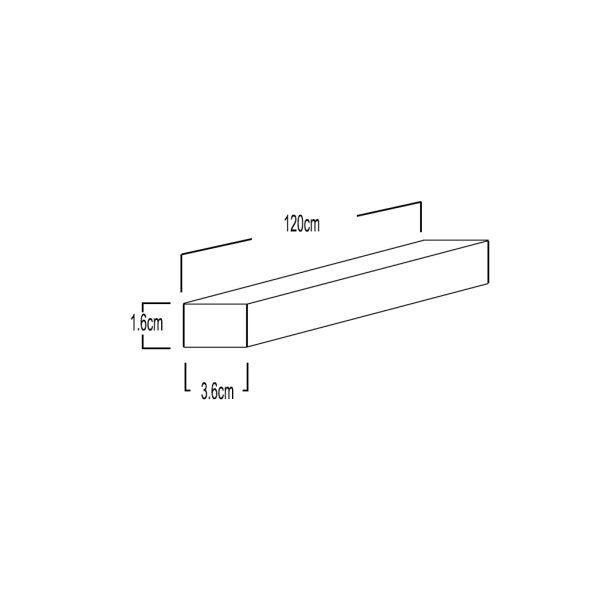 T8 FITTING ΟΝΕ SIDE 2X120cm WITH TERMINAL 3X1.5mm2 - Image 3