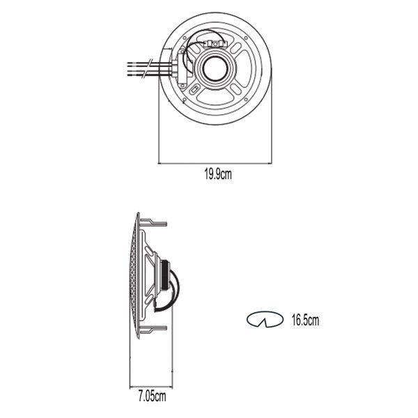 CEILING SPEAKER 6'' WHITE 6W BOSCH LHM0606/10/W - Image 2