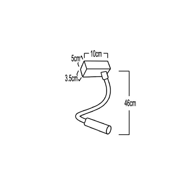 Wall fitting SNAKE 1x3W 220V Black@ - Image 2