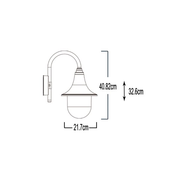 WALL FITTING SIMON E27 WHITE IP44 - Image 2