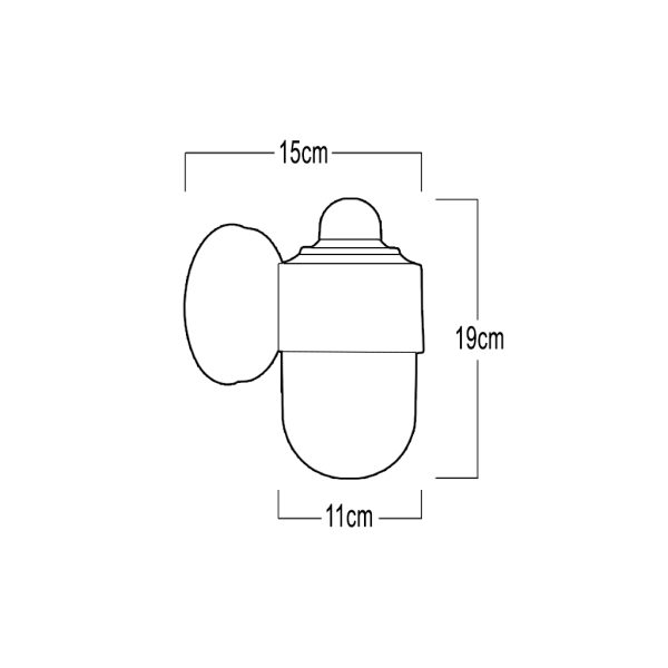 Επίτοιχο Φωτιστικό City Μαύρο IP44 E27 Max 10W - Image 2