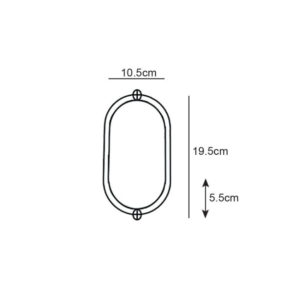 Επίτοιχο Φωτιστικό Band Led 14W 3000-4000-6500K IP65 Λευκό PC l19.5d10.5h5.5cm 185-260VSeaside Class - Image 3