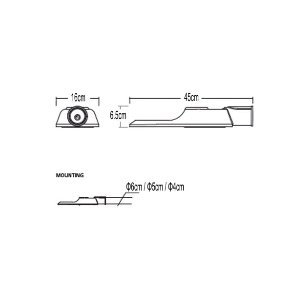 Φωτιστικό Δρόμου Led Band 100W Φ40-60mm 4000K IP66 Ανθρακί 5έτη Εγγυήση@@ - Image 4