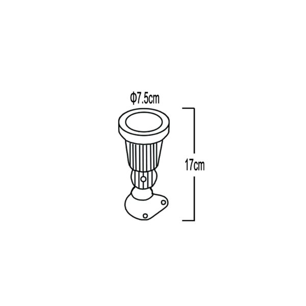 OUTDOOR LIGHT TO3014 MR16 12V 35W BLACK - Image 2