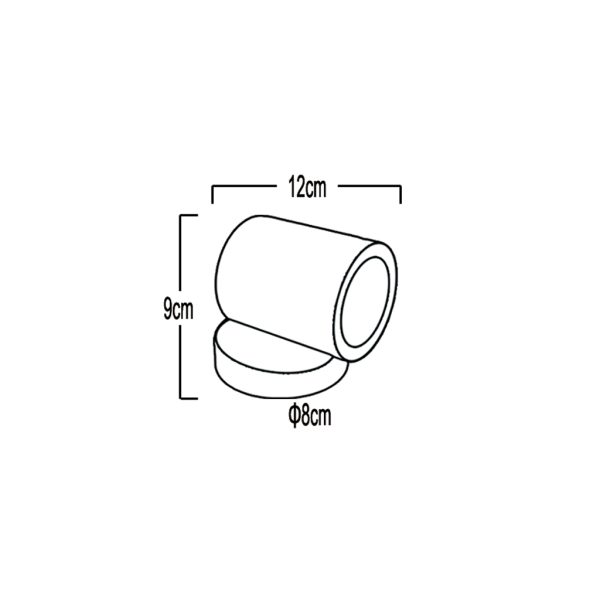 Επίτοιχο Φωτιστικό Rad Ασημί 7W IP44@ - Image 2