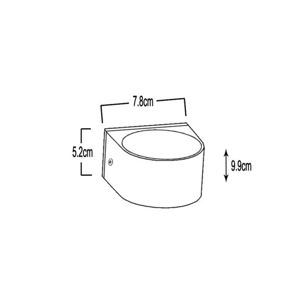 Επίτοιχο Φωτιστικό Lenss 2X4W 3000K Ανθρακί IP54 h5.2w7.8d9.9cm 90° 100-240V - Image 3
