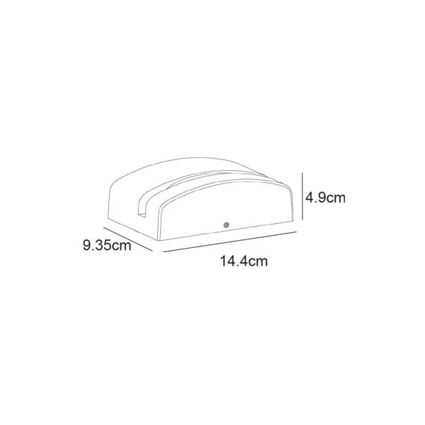 Φωτιστικό Gate 6W 3000K Ανθρακί 5° x 180° IP65 l14.4d9.35h4.9cm 230V H05RNF 3x1mm2,1m,Class I - Image 3