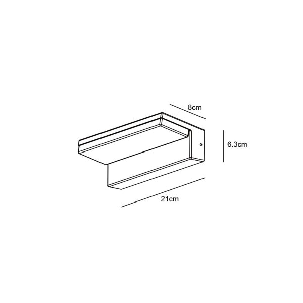 Wall Fitting Primo Led 9W 2CCT 3000-4000K Dark Grey IP54 l21d8h6.3cm 230V Class I - Image 2