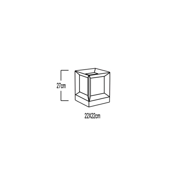 Φωτιστικό Εδάφους Cubo IP54 Ε27 Ανθρακί h27d22w22cm, Αλουμίνιο & PC,Max60W - Image 2