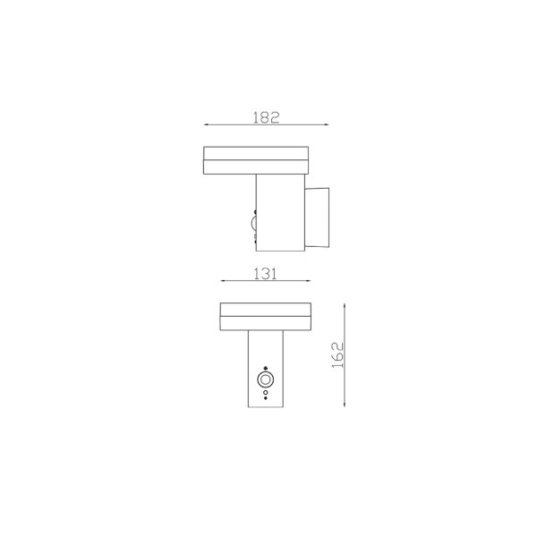 Επίτοιχο φωτιστικό Ilios 6W IP44 Ανθρακί 4000K 2200mAh 3.7V - Image 3