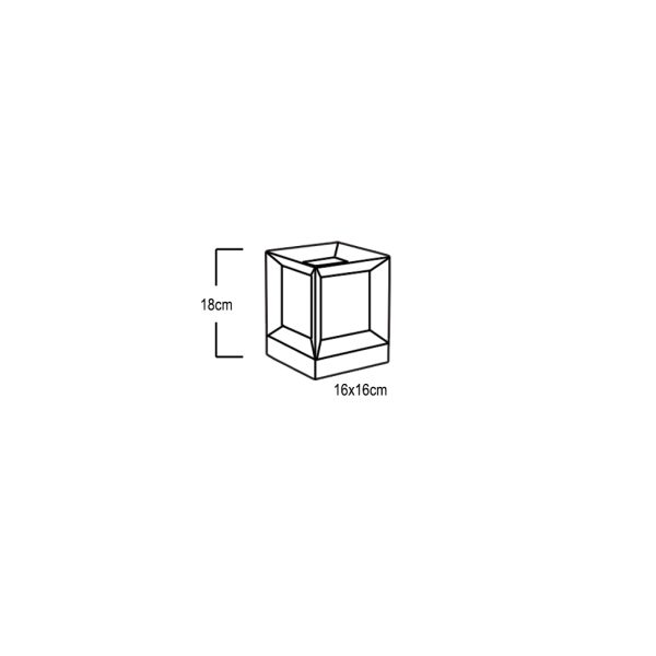 Φωτιστικό Εδάφους Cubo-S IP54 Ε27 Ανθρακί h18d16w16cm, Αλουμίνιο & PC,Max60W - Image 2