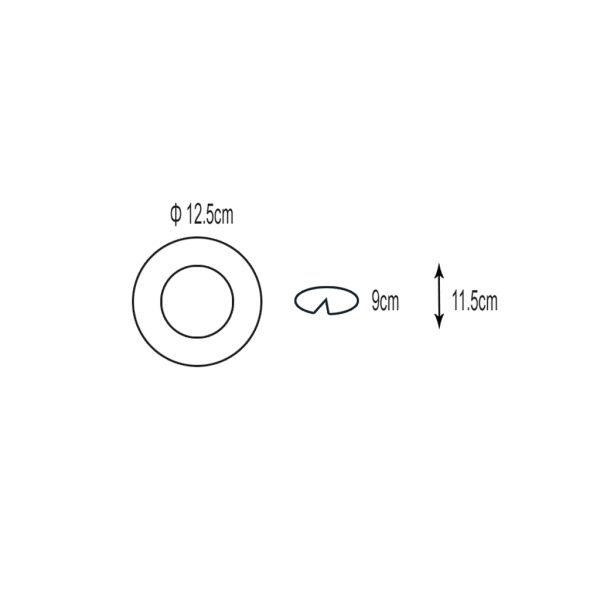 Βάση Για Σποτ R63 Μαύρο d12.5cm - Image 6