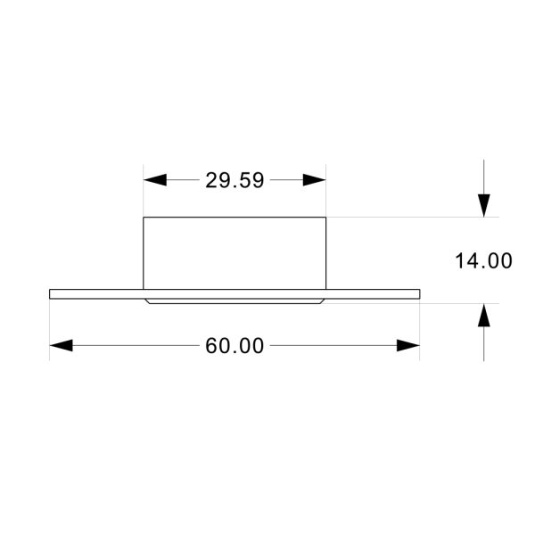 Trimless Μονό Πλαίσιο Tera Λευκό d6h1.4cm (για 6W Φωτιστικό) d2.4cm Eσωτερική Oπή για τροφοδοτικό - Image 3
