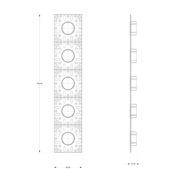 Trimless 5πλό Πλαίσιο Tera Λευκό Πλαστικό l30w6cm (για 6W Φωτιστικό) - Image 4