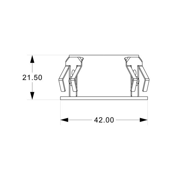 Trim Πλαίσιο Tera Λευκό (Sandy) d4.2h2.15cm (για 10W Φωτιστικό) - Image 4