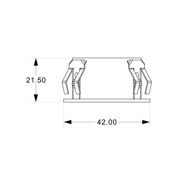 Trim Frame Tera Black (Sandy) d4.2h2.15cm (for 10W Downlight) - Image 3