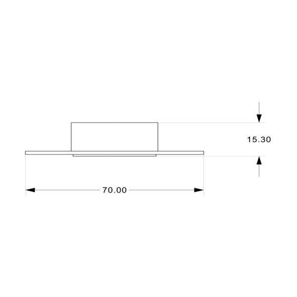 Trimless Μονό Πλαίσιο Tera Λευκό d7h1.5cm (για10W Φωτιστικό) - Image 3