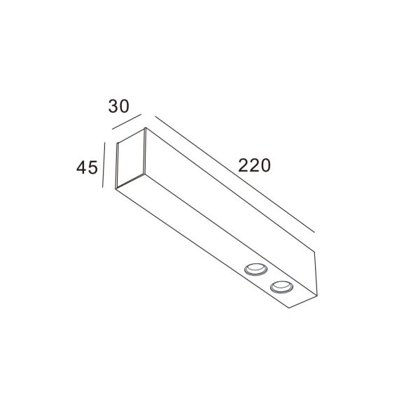 Φωτιστικό Οροφής Blend 3 Λευκό Led 10W 2700K CRI>90 36° l22w3h4.5cm 230V 5έτηΕγγύηση Bridgelux Chip - Image 2