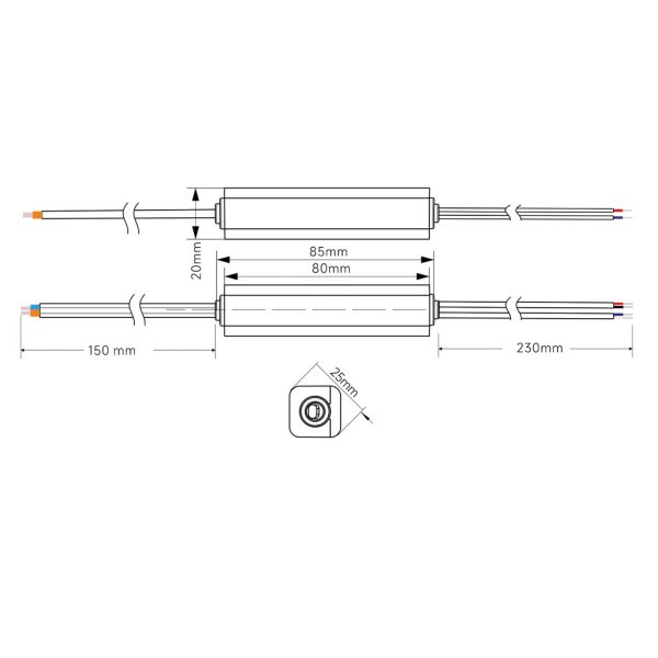 Dali2 Tροφοδοτικό 0.9-10W 100-250mA OUT:9-40VDC IN:200-250VAC l8.5w2h2cm Διαγώνιος2.5cm,3Έτη Εγγύηση - Image 4