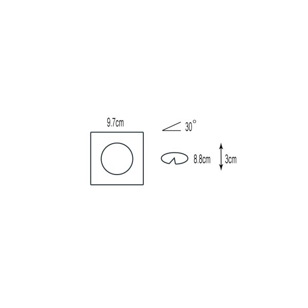 RECESSED SPOTLIGHT GU10 DL10135F SILVER GREY - Image 2