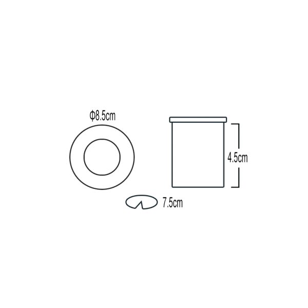 Recessed Downlight Tria GU10 IP65 White (Sandy) d8.5cm cutout 7.5cm - Image 3