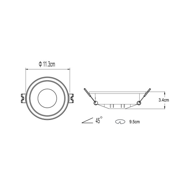 RECESSED ROTATABLE DOWNLIGHT TANGO GU10 WHITE PC D113Χ34mm SEASIDE CLASS - Image 4