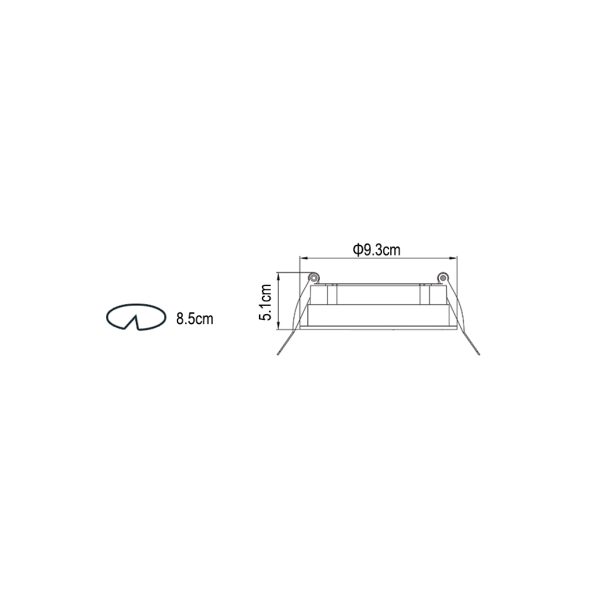 RECESSED DOWNLIGHT NOVO 1 GU10 WHITE PC Φ93Χ51mm SEASIDE CLASS - Image 3