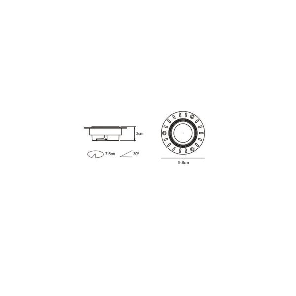 Recessed Adjustable Downlight Nula Trimless GU10 Max10W White  PC Φ96x30mm cutout 75mm Seaside class - Image 3