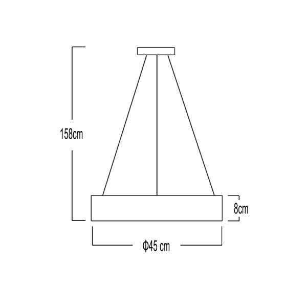 Φωτιστικό Tech 1 Led 45W 4000K Μαύρο Φ450xΗ80@@ - Image 3