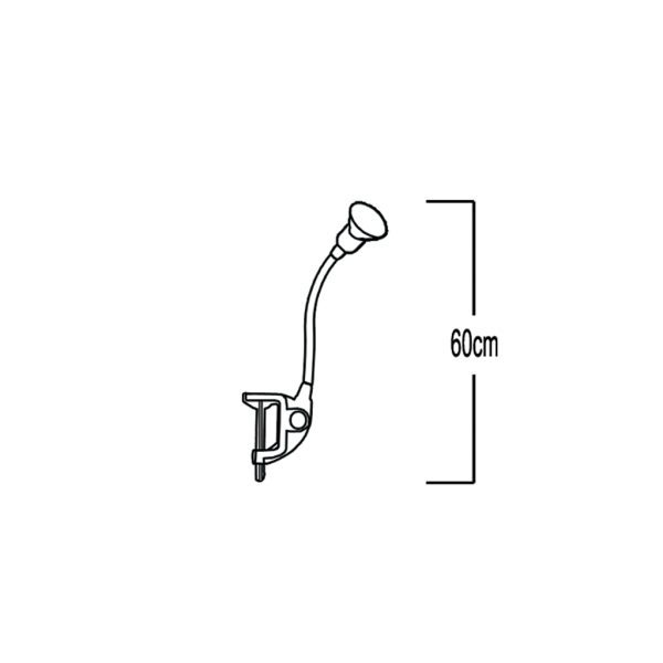 Επίτοιχο φωτιστικό ELC-1284 Gu5.3 Max50W Nickel Mat Με Μέγγενη& Βραχίονα 60cm - Image 2