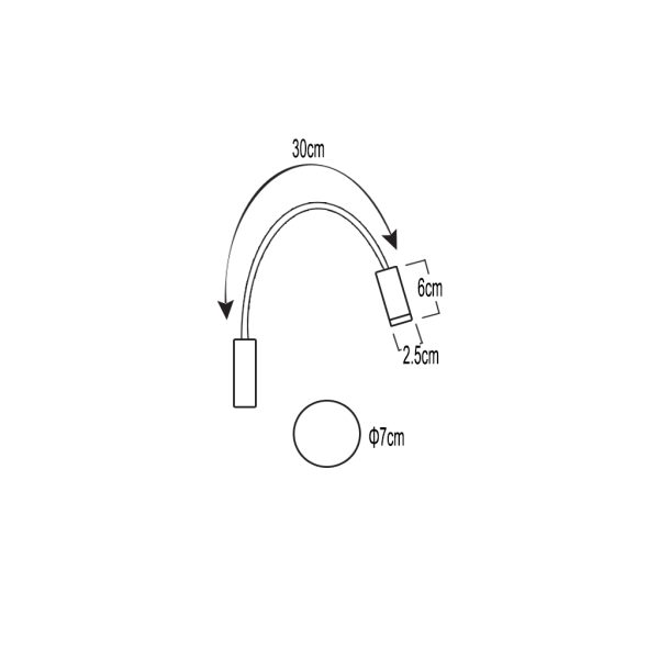 Light Fitting Star 1 Led 3W 3000K 30° White With Surface Mounted Base d7cm,With Switch,220-240VAC - Image 2