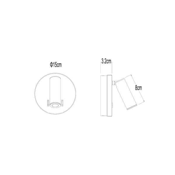 Φωτιστικό Dople Led 2W+8.5W 3000K 30° Λευκό d15cm 230V - Image 3