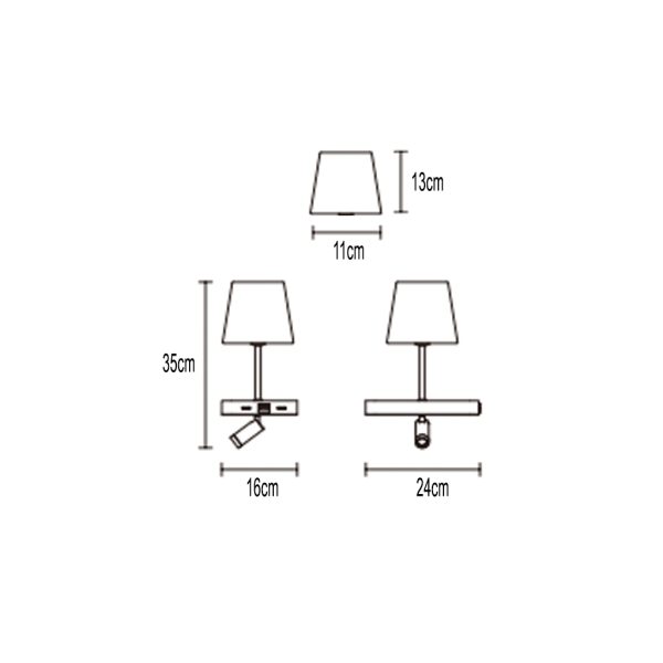 LIGHT FITTING BALI E14+LED 3W 3000K 30° WITH USB B - Image 3
