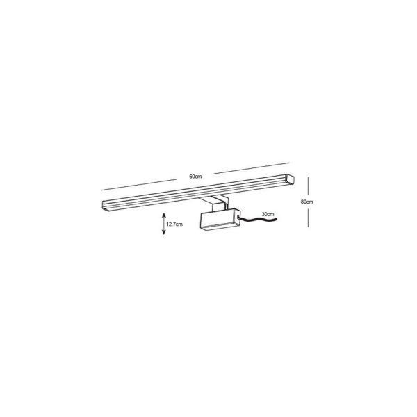 Επίτοιχο Φωτιστικό Contra Led 10W 2CCT Change 3000-4000K Μαύρο (Sandy) IP44 l60d12.1w4.3cm,2 Bάσεις - Image 5