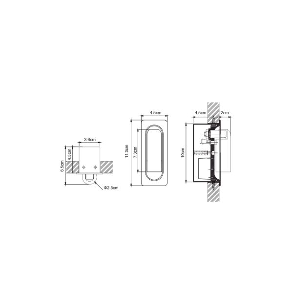 Recessed Wall Light Rila 3W 3000K 30° Brushed Bronze CRI90 With Switch h11.3w4.5d4.5cm 230V - Image 3