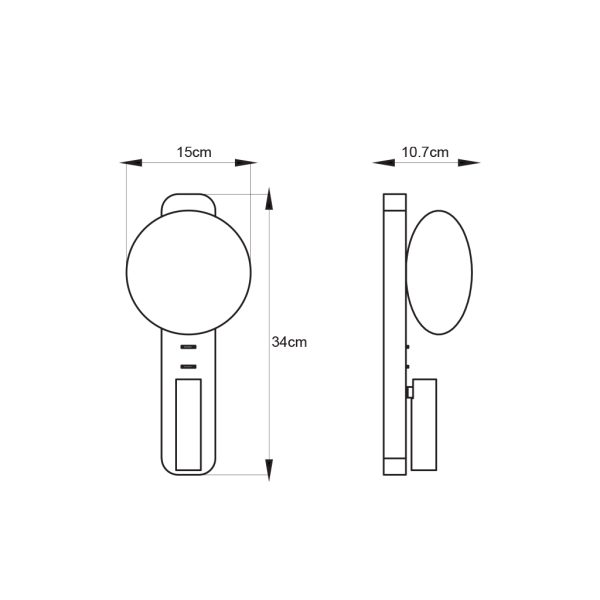 Wall Light Polo New G9 10W& Led 3W 3000K 25° Black (Sandy) l34w15d10.7cm 230V Gla&Alu - Image 3